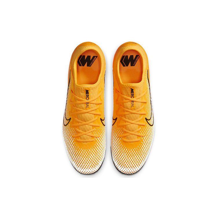 Nike Mercurial Vapor 13 Pro Удобные Профессиональные Низкие TF Мужские Футбольные Бутсы Черно-Желтые AT8004-801