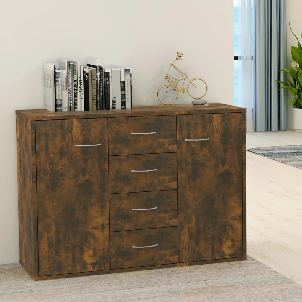 Sideboard Smoked Oak 88 x 30 x 65 cm Particleboard