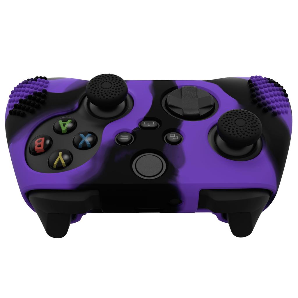 EXtremeRate PlayVital 3D Шипованный Силиконовый Чехол-Кожа с 6 Черными Накладками на Стикеры для Геймпада Xbox Series, Мягкий Резиновый Защитный Чехол для Беспроводного Геймпада Xbox Core