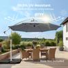 Зонт для патио SY20 консольный 10 футов UPF50+ 500H устойчивый к выцветанию 8 зонтовых рам