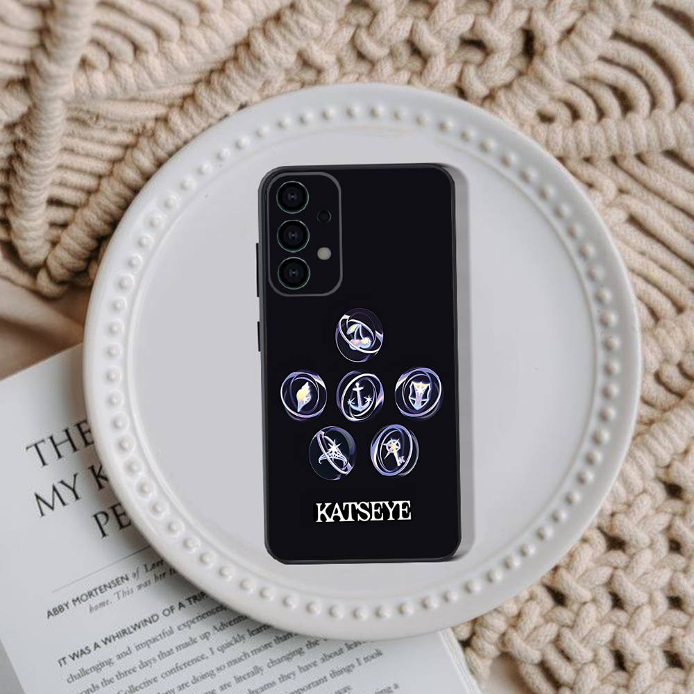 Чехол для телефона Samsung Galaxy A73,31,32,72,41,53,52,71,22,5G,Note,J7,8,9 K-KATSEYES Музыкальная группа Мягкий Черный Чехол