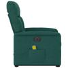 Electric Massage Recliner with Rising Function Dark Green Fabric
