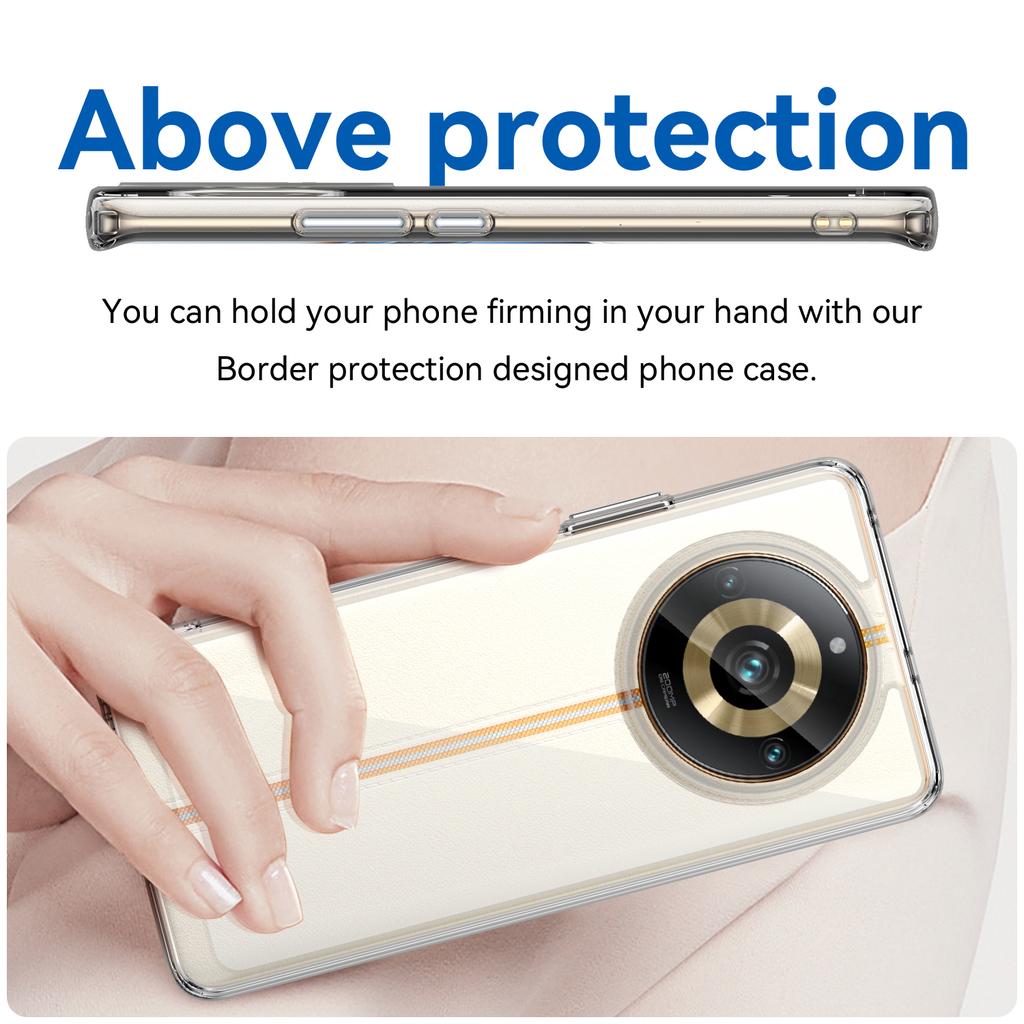 Для Realme 11 Pro 5G/11 Pro+ 5G/Narzo 60 Pro 5G чехол из ТПУ+акрила, защитная крышка для задней панели мобильного телефона