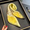 Роскошный шарф из 100% шелка тутового шелкопряда Женский Золотой цветочный принт Бандана Шаль Дамский шейный платок Носовой платок Женский декоративный платок 53см