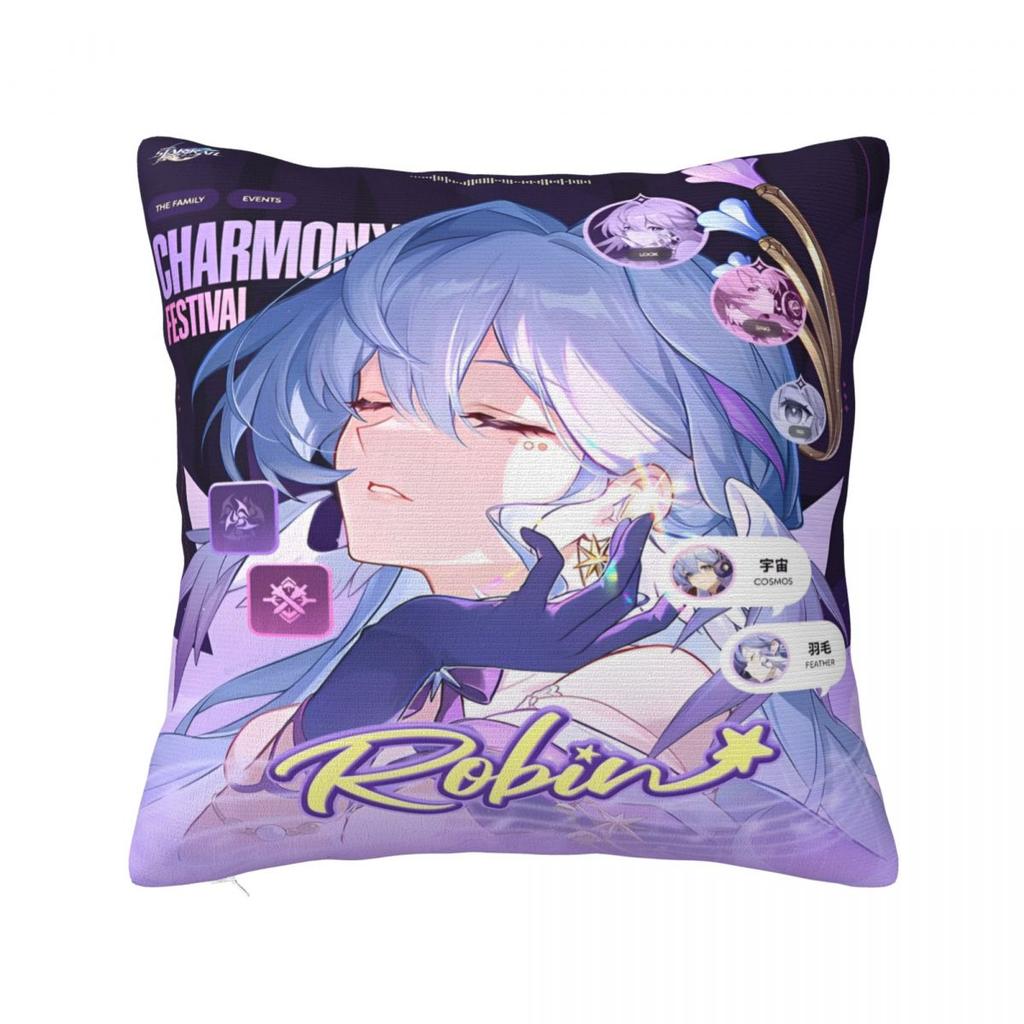 Honkai: Star Rail Printing Pillowcase Cushion Cover Anime Cartoon Throw Pillow Cover Warm Sofa Decorations Square Multi-Size
