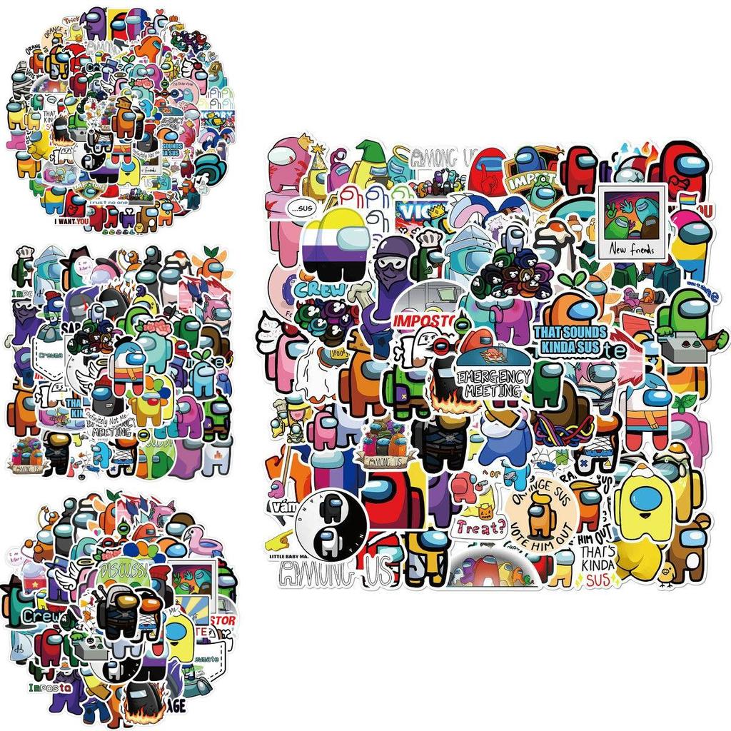 Pcs Sticker 50100 Pack Set Game Diy Imposter Decal Stickers Waterproof