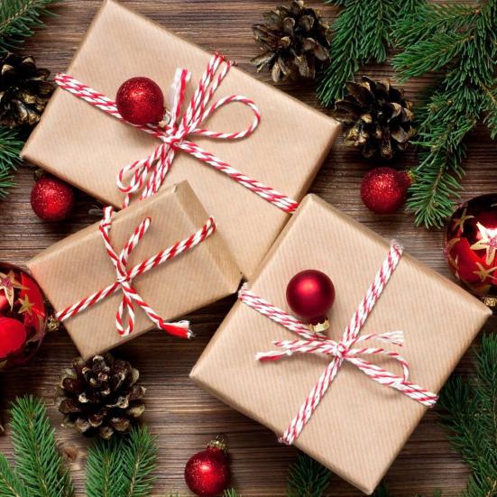 Красно-белый хлопковый шпагат 2 мм шпагат пекаря рождественская лента нить для рукоделия искусства садоводства растений подарочной упаковки дома свадьбы праздничного декора