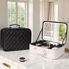 Portable High-End LED Makeup Bag: Large Capacity Mirror with Light for Easy Touch-Ups Anywhere