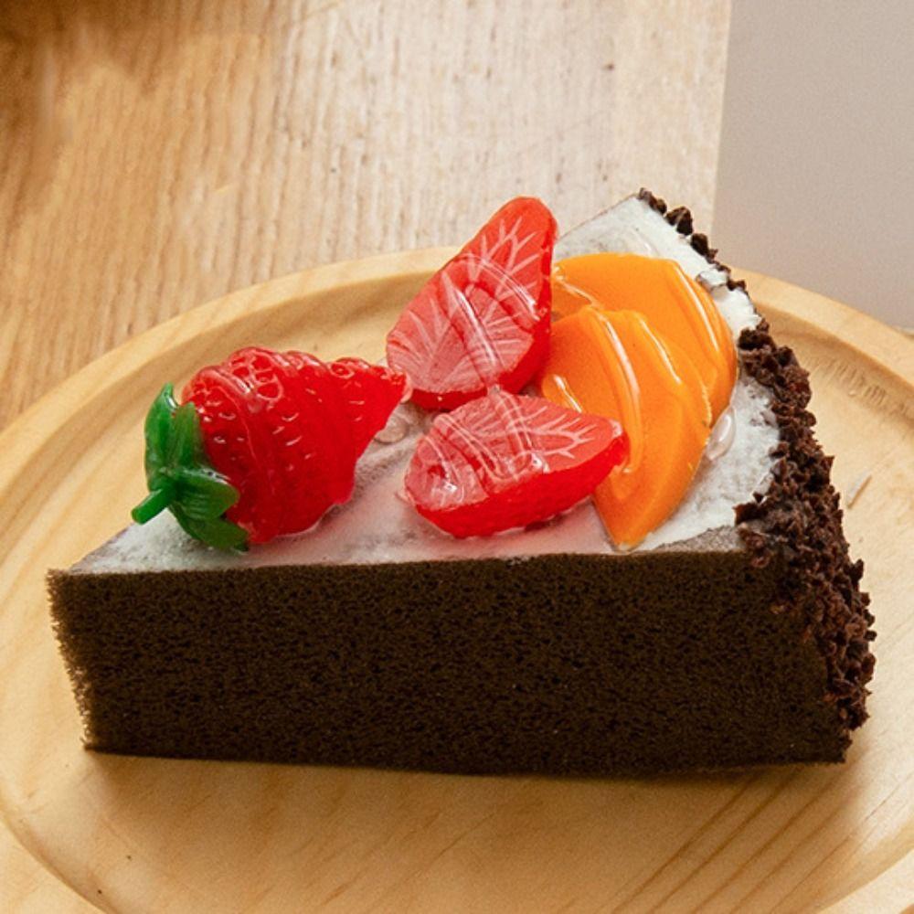 Triangular Cake Cake Model PU Material Kids Toys Creative Simulation Cake Party Decoration