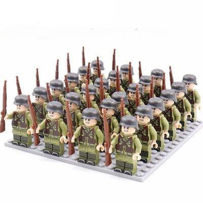 24 шт., военный строительный кукольный отряд, квадратная сцена, детский набор игрушек для строительства