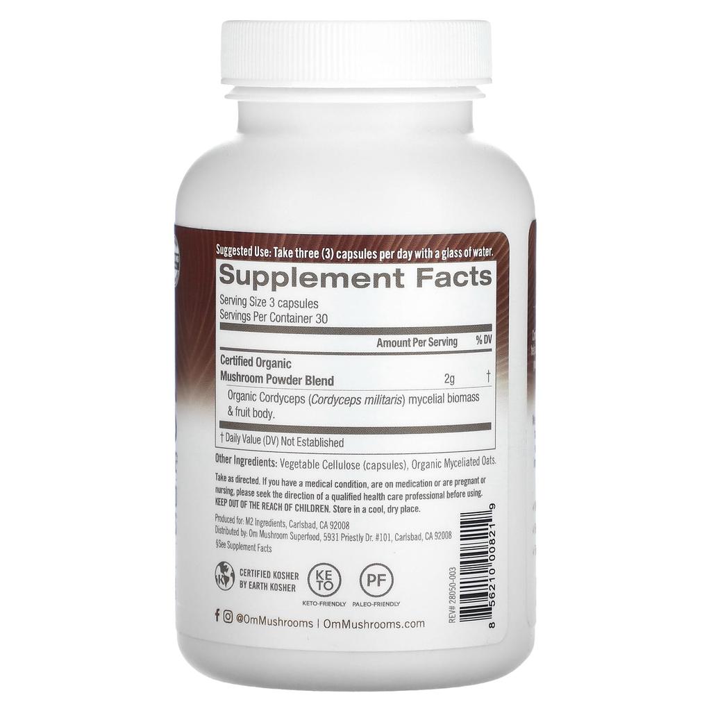 Om Mushrooms Cordyceps Sinensis, 667 Mg, 90 Veggie Capsules