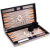 Engelhart- 250543 - Backgammon de luxe 18 pouces - Plaqué en bois d'ébène et vernis - gris