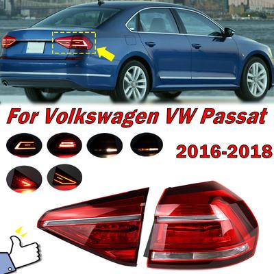 Для Volkswagen VW Passat B6 Седан 2016 2017 2018 Автомобильный задний фонарь Стоп-сигнал на заднем бампере Предупреждение Указатель поворота Автомобильная задняя фара в сборе Новый