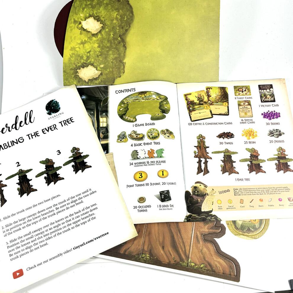 Настольная игра Everdell Фэнтезийный Лес Стратегическая игра Коллекционирование карт и размещение рабочих Семейная вечериночная игра для 1-4 игроков