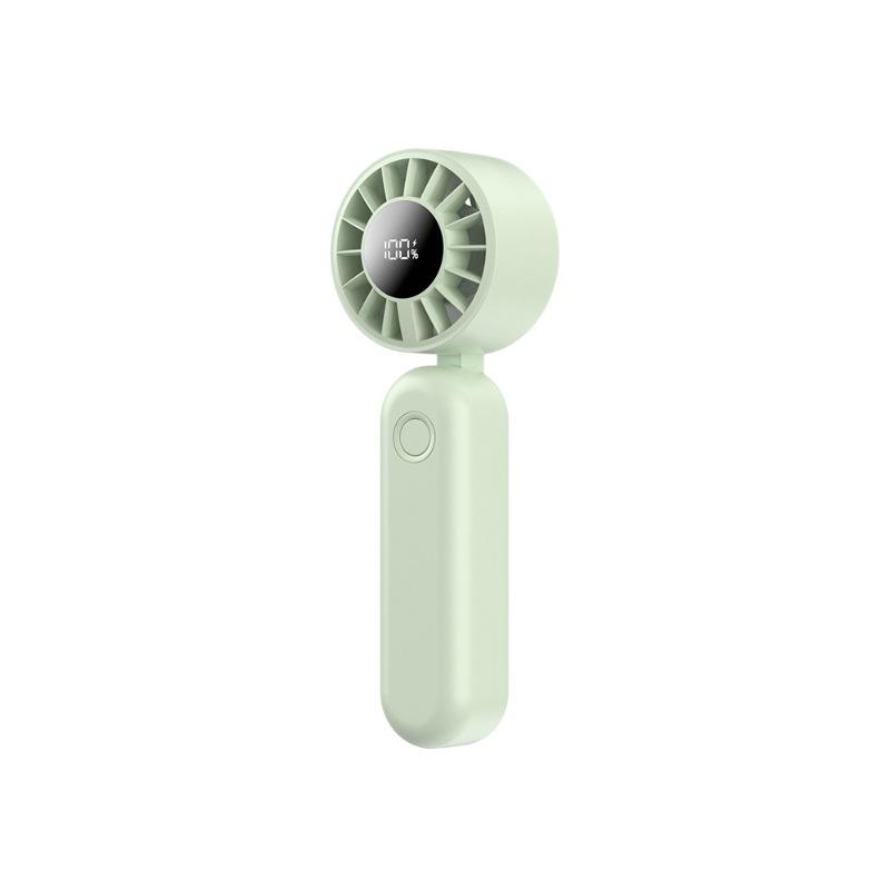 Portable Foldable USB Rechargeable Handheld Fan with Digital Display