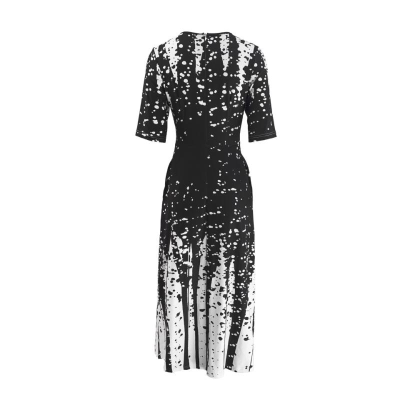 GMXIA Женские персонализированные модные платья с принтом в виде градиента и короткими рукавами и круглым вырезом