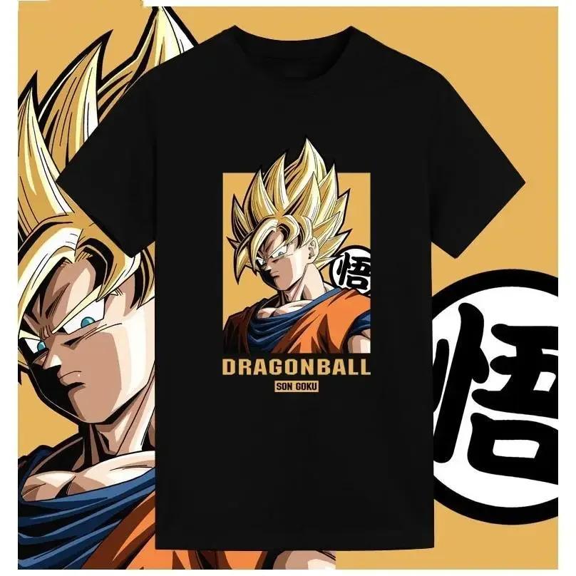 Dragon Ball 2026 Новая Горячая Хлопковая Футболка в Стиле Y2K Мужская Женская Большого Размера Случайные Значки Dragon Ball в Подарок