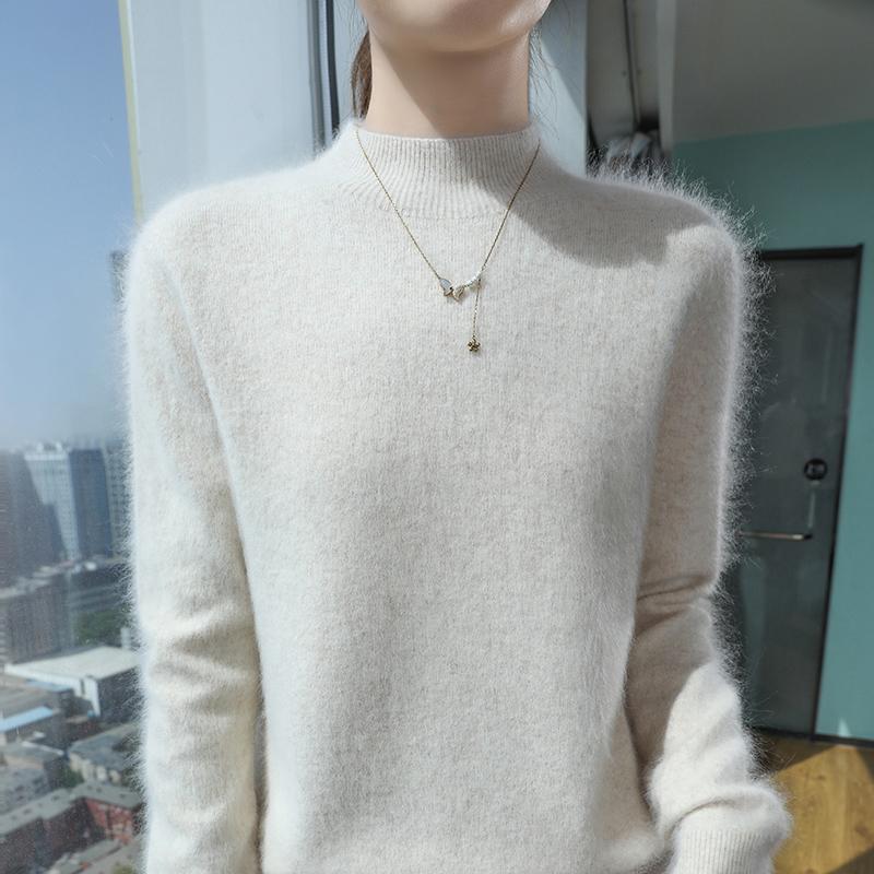 Женский кашемировый свитер Qinghe кашемир 30% кашемир 30% норка 30% шерсть 10% нейлон Женский осенне-зимний толстый кашемировый свитер мягкий и теплый