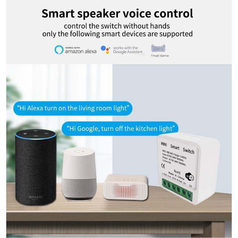 Приложение Graffiti WiFi Smart Switch с дистанционным голосовым управлением Alexa с двойным переключателем управления и скрытым устройством включения/выключения коробки