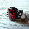 Gothic Bloody Cameo Adjustable Women's Ring