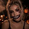 DIY Big Mouth Tattoo Sticker Fake Temporary Scar Stickers Realistic Mouth Stickers  Women Men