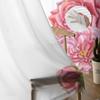 Roses Sheer Window Curtains For Living Room Bedroom Modern Voile Tulle Curtains Fabric Drapes For Kitchen