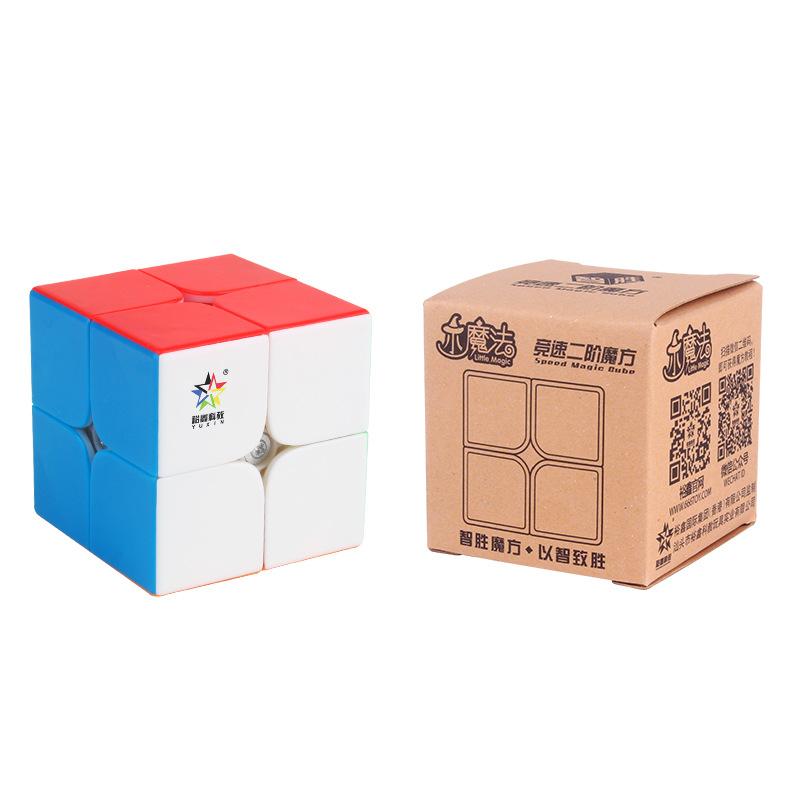 Yu xin Magic Cube 2x2 Магнитный гладкий скоростной куб без наклеек Развивающая игрушка