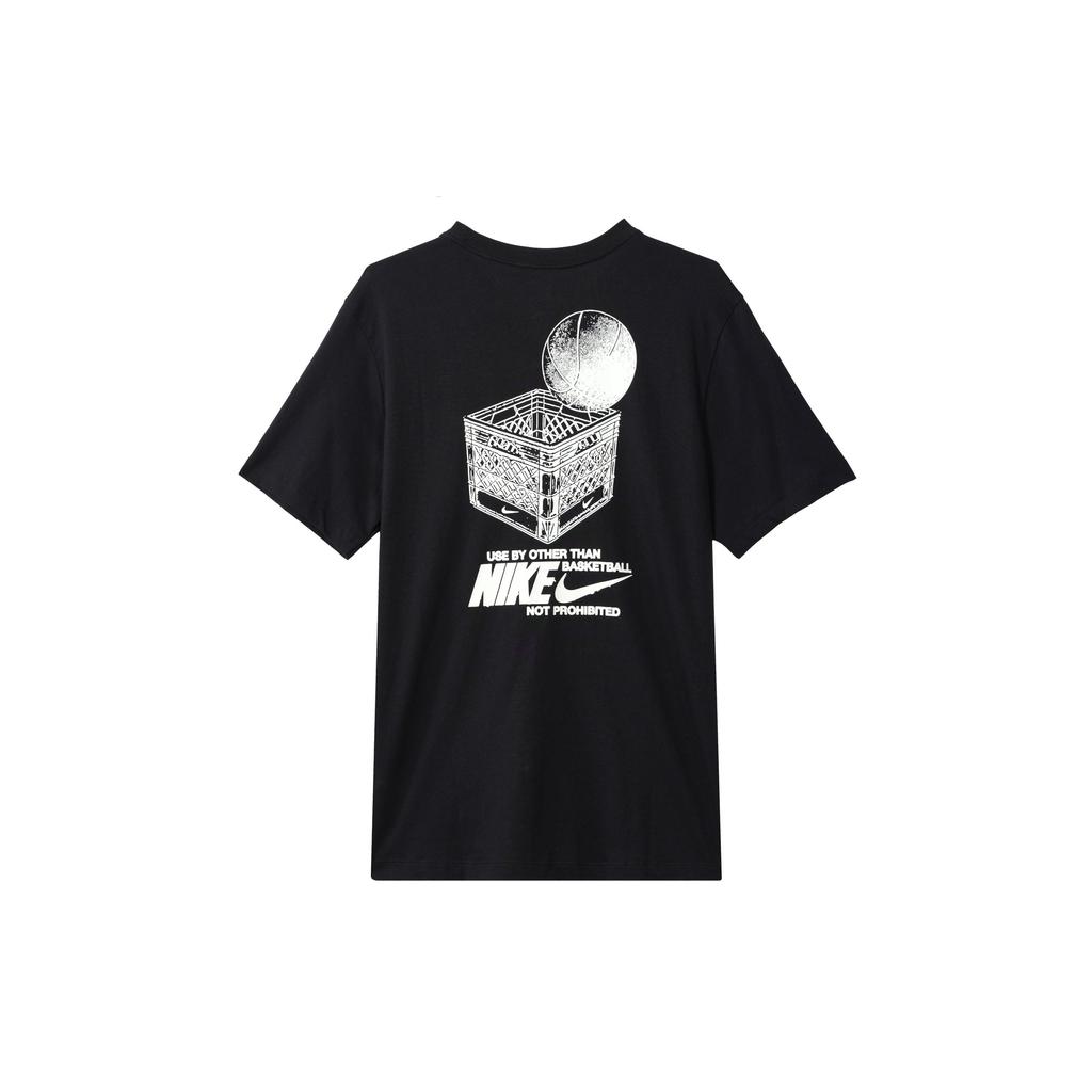 Nike Винтажная футболка с геометрическим узором и круглым вырезом, мужские топы со стандартными плечами, черный DR7638-010