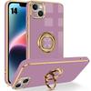Case - E.F.CONNECTION - for iPhone 14 - Shockproof - Hybrid Silicone - Purple