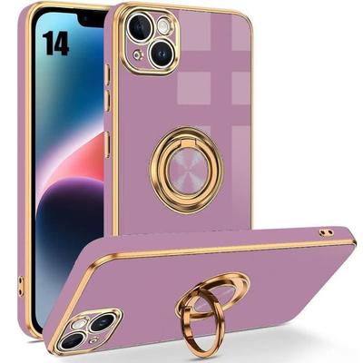 Чехол - E.F.CONNECTION - для iPhone 14 - Ударопрочный - Гибридный силикон - Фиолетовый