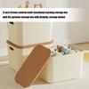 Cream Colored Stackable Storage Box With Lid Multi Purpose Organizer Storage Containers For Home Office Closet