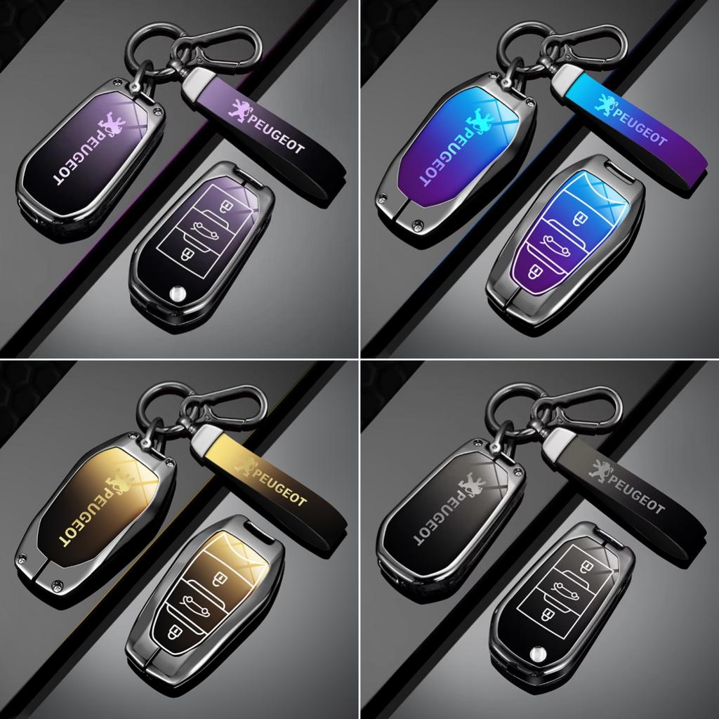 Zinc Alloy Car Smart Remote Key Case Bag Shell Holder Protection Fob For Peugeot 207 3008 208 308 2008 307 508 5008 407 301 206