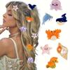 Заколка-челка ракушка, боковая заколка-дельфин, заколка-осьминог, новая океаническая, заколка-краб для волос с маленьким животным, заколка-краб, заколка-морская звезда, аксессуары для волос