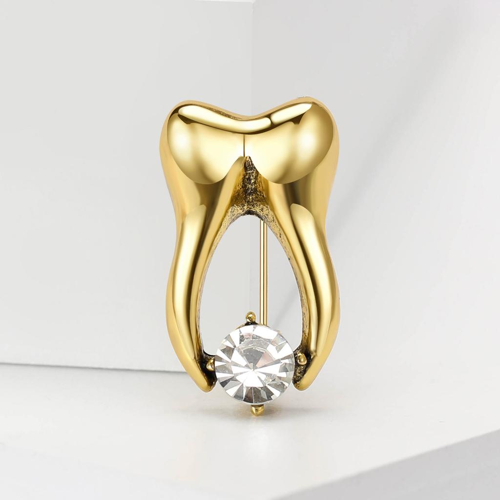 Medical Series Alloy Creative Retro Teeth Brooch Fashionable Personalized Clothing Accessories Chest Flower