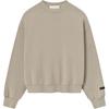 Fear of God Essentials Классический крой Флис Свитшот с круглым вырезом Круглый вырез Timber Мужские Топы Бежевый 192SP252041F