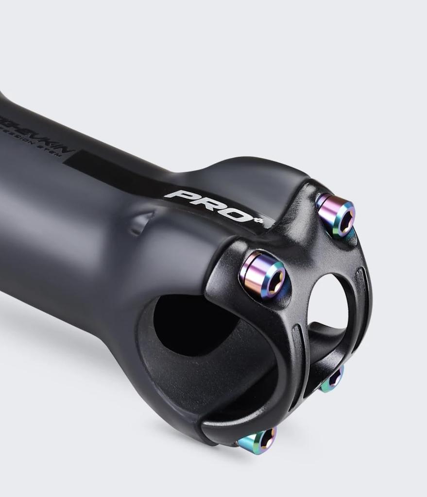 Легкий вынос руля PRO Carbon с титановыми болтами от Titanium Road Bike. Идеально подходит для кастомизации для гонок по подъему. (БС-004) OG-EVKIN t1000, 10°, 31,8 мм,