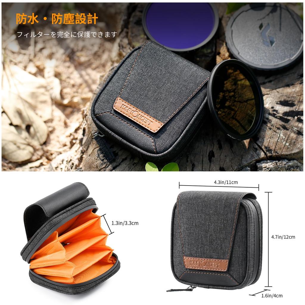 Concept Filter Holds 4 Fits Filters up to 95mm in Circular Filter Filter Lens K&F Case, Filters, Diameter, Case, Camera/DSLR Case/Pouch,