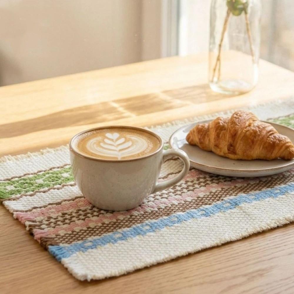 Eco-Friendly Heat-Insulating Placemats Non-Slip Drink Coasters Decorative Mats Machine Washable