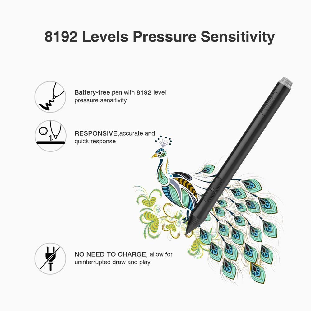 Планшет для рисования VEIKK A15 Графический планшет 10x6 дюймов Цифровой планшет для рисования с индукцией 8192