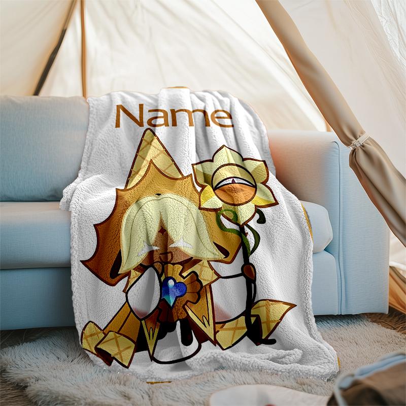 Personalized Custom Name Blanket - Cookie Run Kingdom Print Design,Blanket for Sofa,Bed,Travel,Camping - Soft and Warm, Great Gift