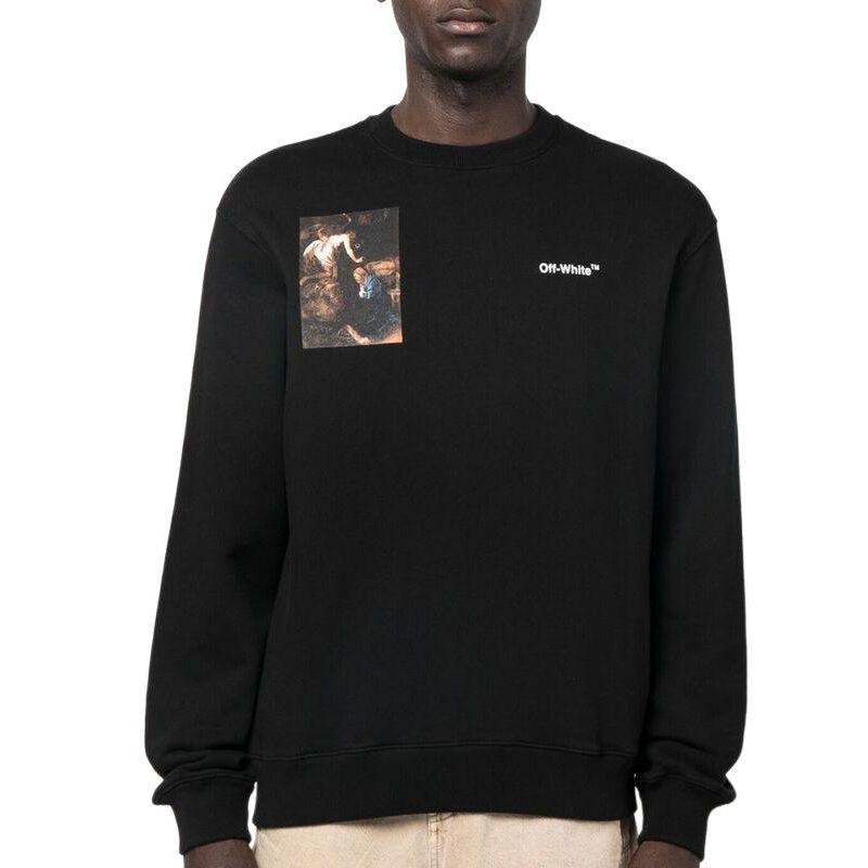 Свитшот OFF WHITE Мужской Черный OMBA057C99FLE0111001