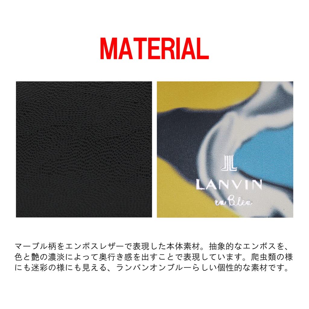 Длинный кошелек на круговой молнии LANVIN en Bleu, Черный, 19,5x9,5x2,5