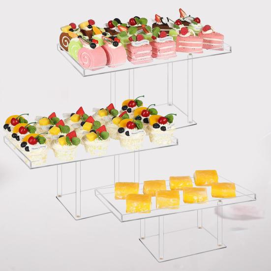 Набор для демонстрации десертного стола для кексов, простая сборка, универсальный дизайн, прозрачный десерт, кондитерские изделия, еда