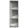 vidaXL Eckregal Betongrau 33x33x100 cm Holzwerkstoff