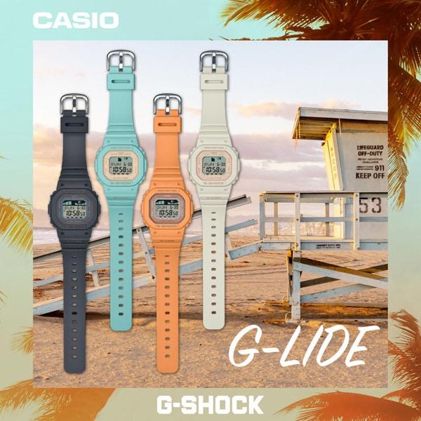 Casio G-SHOCK GLX-S5600-1JF [G-SHOCK Sports Line G-LIDE Smaller Thiner Model] Квадратные часы черного цвета