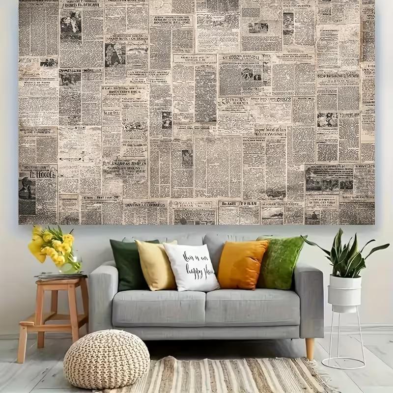 Двумерный плоский ретро-газетный фон для студийной фотосъемки и видеозвонков