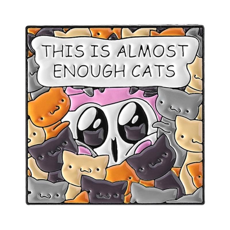 Оригинальные Буквенные Котятки Значки Стойкое Покрытие Легкие Износостойкие Значок-Булавка Украшение Для Повседневной Вечеринки