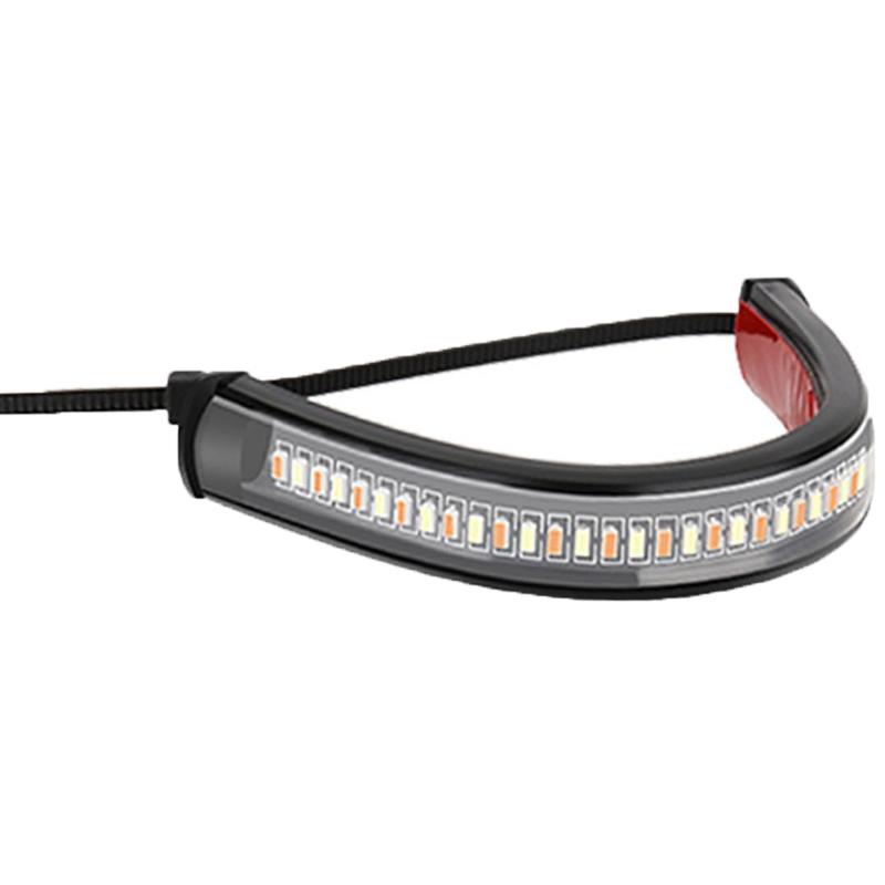 Motorcycle LED Light Strip Motorcycle Driving Turn Signal Dual Color White Yellow Shock Front Suspension Absorber Light Strip