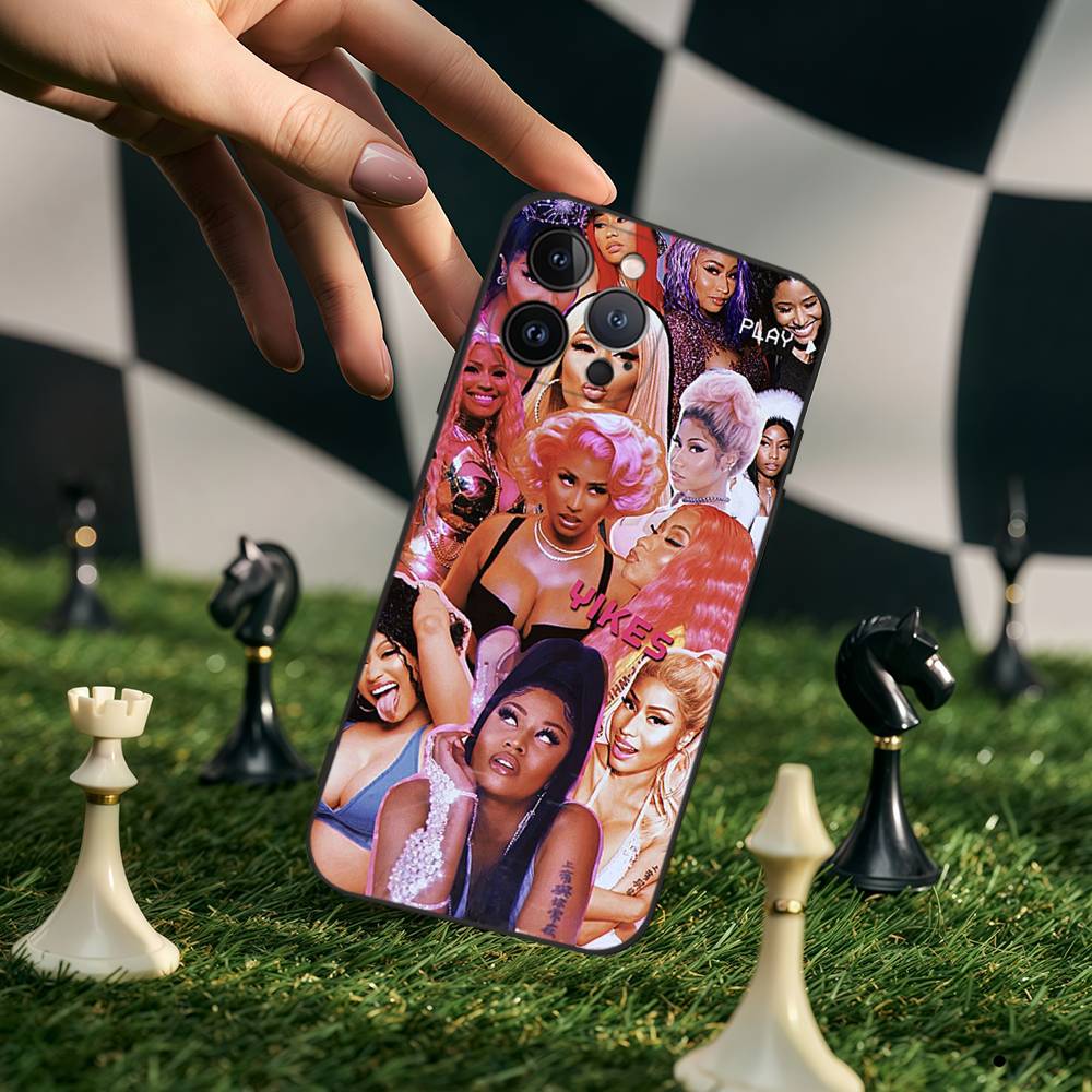 Singer N-Nicki M-Minaj Phone Case For IPhone 17 Pro Max 16 15 14 13 12 11 Plus Mini Silicone Black TPU