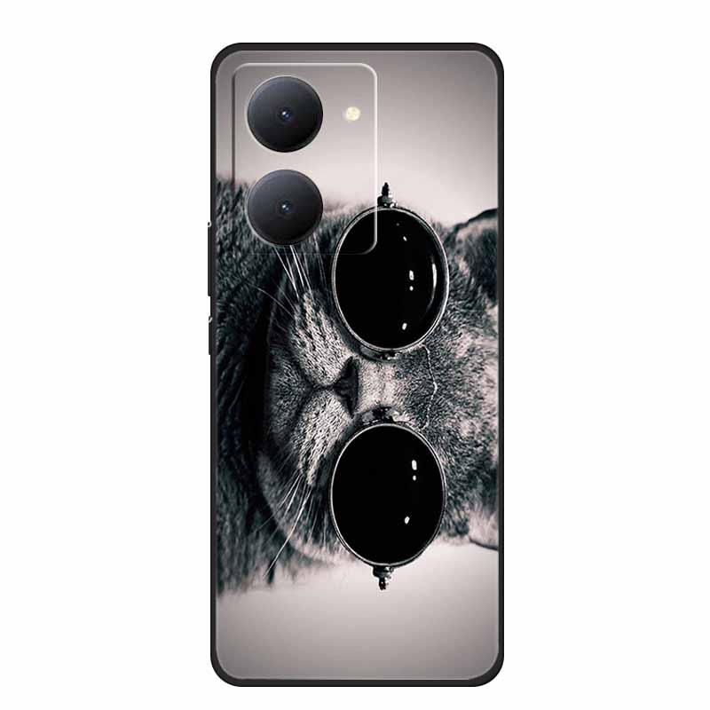 Для VIVO Y36 Y78m Y27 5G Чехол Животные Мягкий Силиконовый Задний Чехол Чехлы для Телефона для VIVO Y27 5G VIVOY36 5G 6.64" Крутой Волк Кошка Fundas